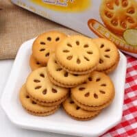 205g 嘉士利 果乐果香 夹心饼干 香橙味 sandwich biscuit orange flavor