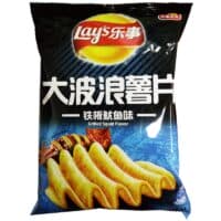 70g 乐事大波浪薯片 铁板鱿鱼味 potato chips sizzling squid flavor
