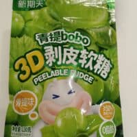 130g 新期天 3D剥皮软糖 青提味 peelable fudge green grape flavor