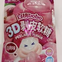 130g 新期天 3D剥皮软糖 白桃味 peelable fudge white peach flavor