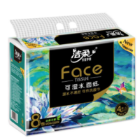 洁柔Face艺术80抽抽纸(8包装)BR128-08