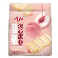 AJI 流心蛋卷 元气白桃味 218G